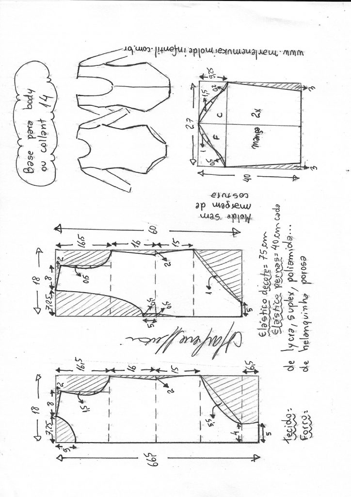 Base Para Collant Mai Ou Body Diy Marlene Mukai Molde Infantil