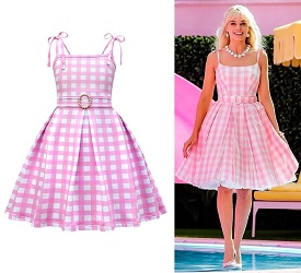 Vestido Barbie infantil de alcinha e pregas - DIY- marlene mukai