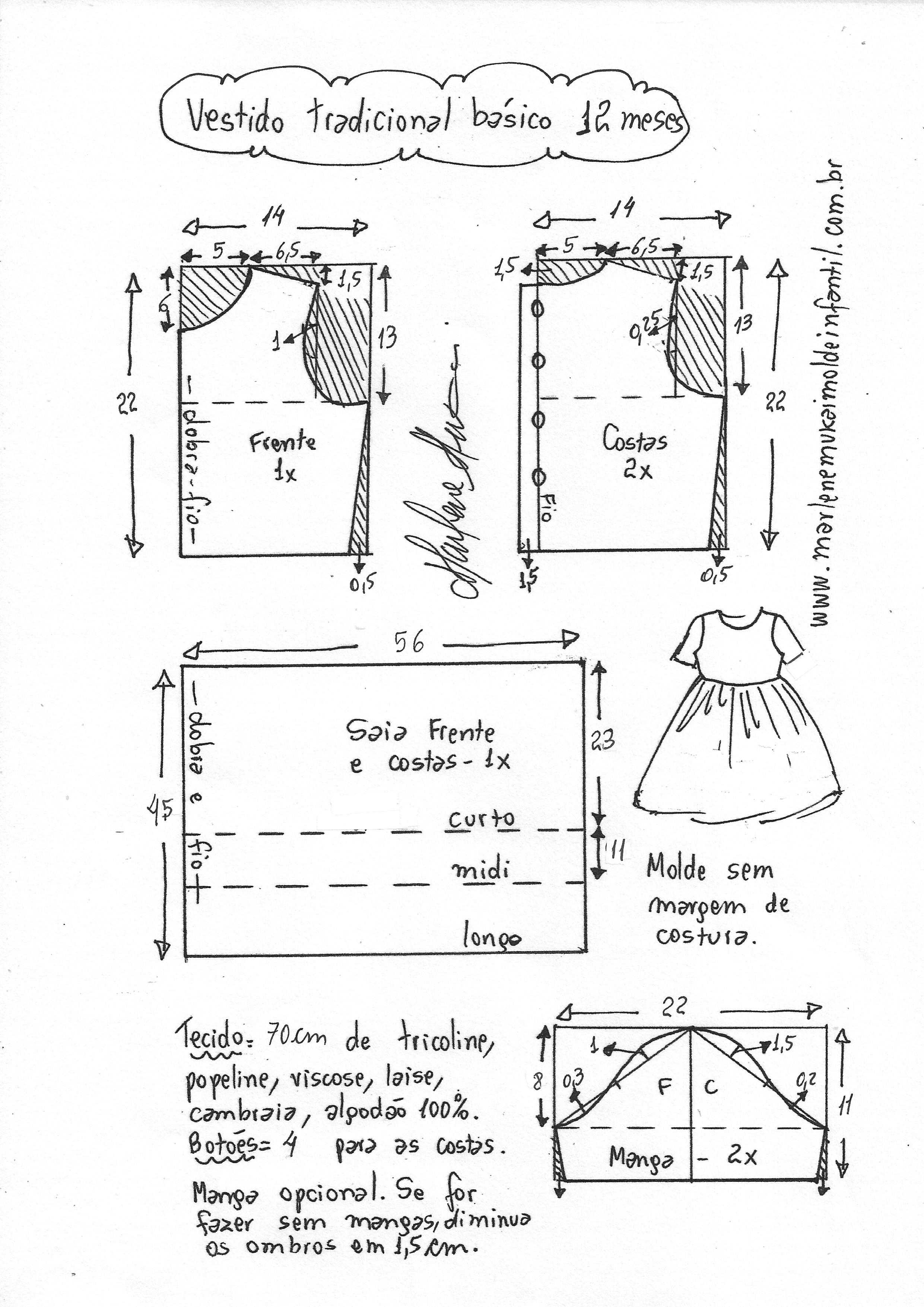 Vestido Infantil tam 10 e 12 anos